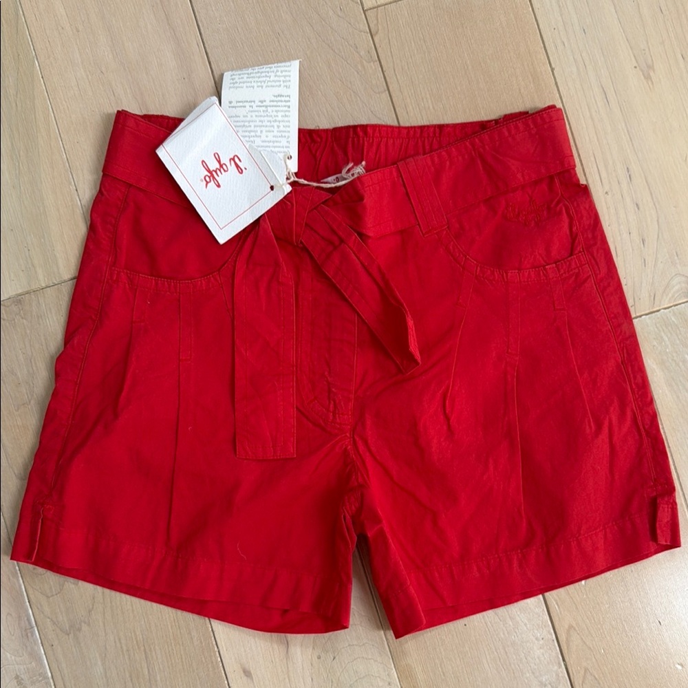 Il Gufo Italy girls cotton high waist red shorts 10
